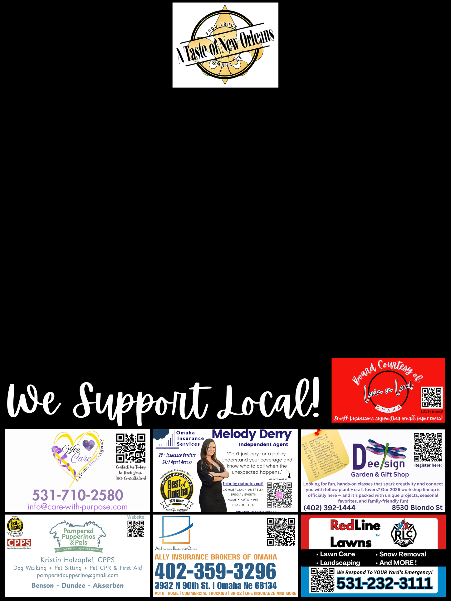 Support Local Board Ad Space- A Taste of New Orleans