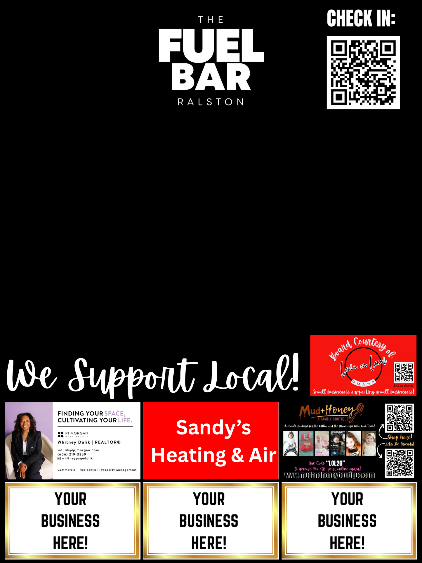 Support Local Board Ad Space- The Fuel Bar Ralston