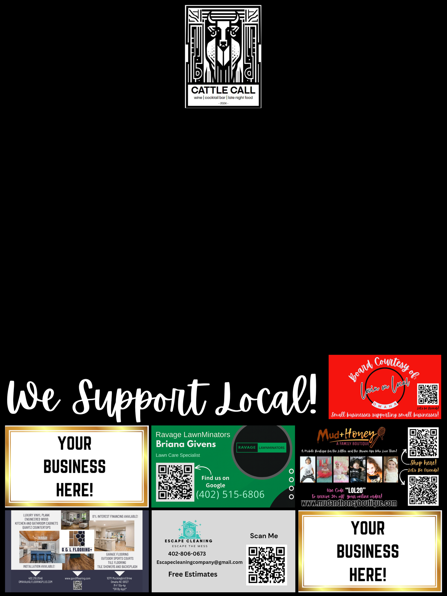 Support Local Board Ad Space- Cattle Call