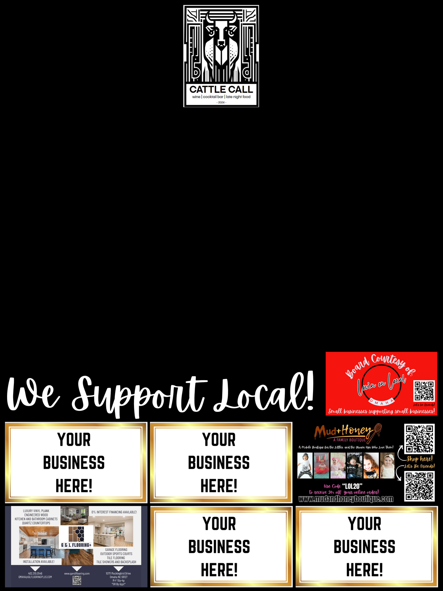 Support Local Board Ad Space- Cattle Call