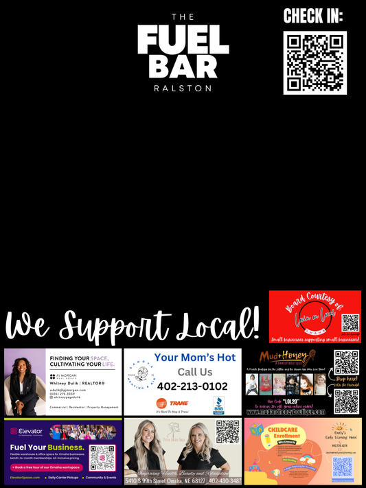 Support Local Board Ad Space- The Fuel Bar Ralston
