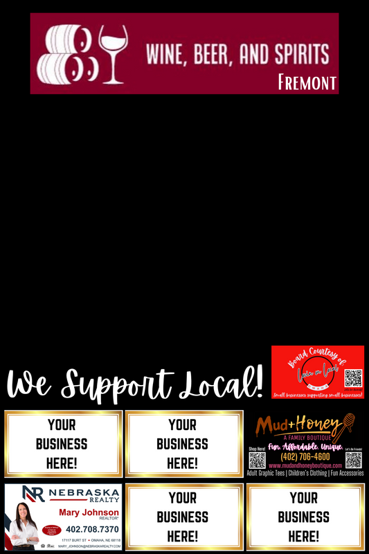 Support Local Board Ad Space- Wine Beer and Spirits Fremont