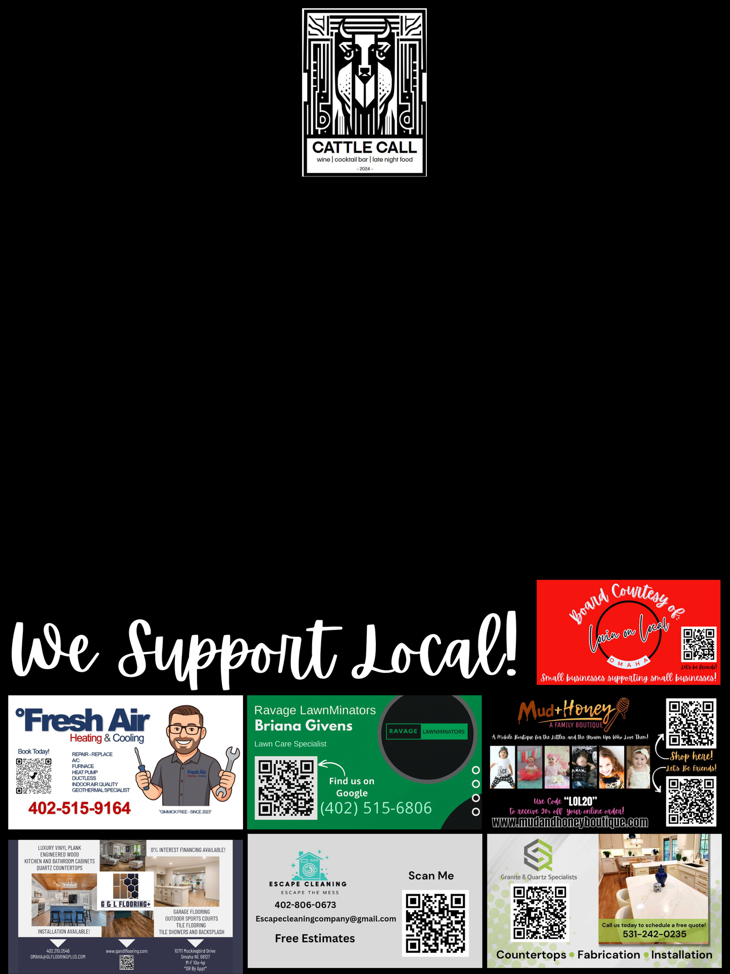 Support Local Board Ad Space- Cattle Call