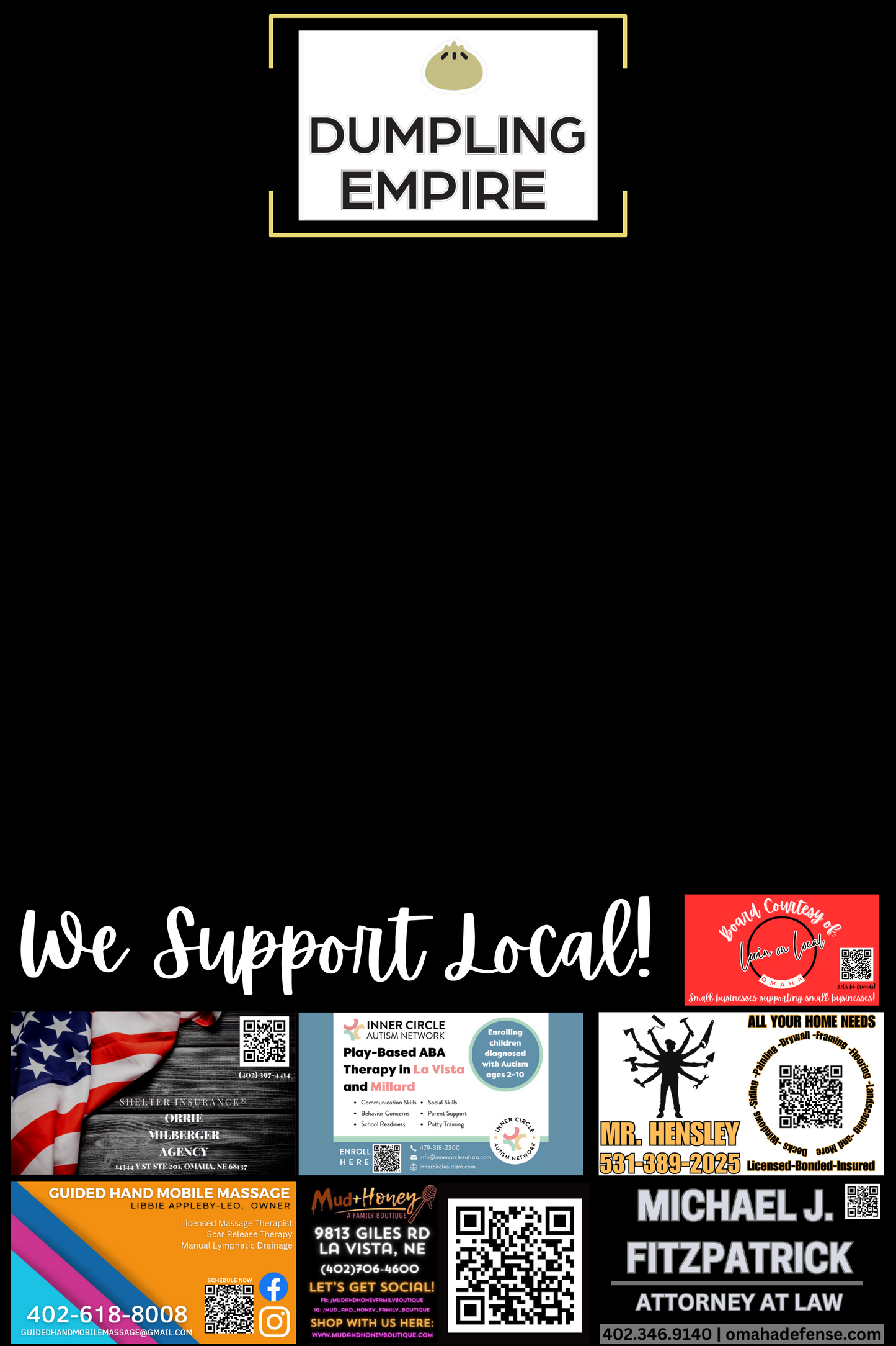 Support Local Board Ad Space- Dumpling Empire