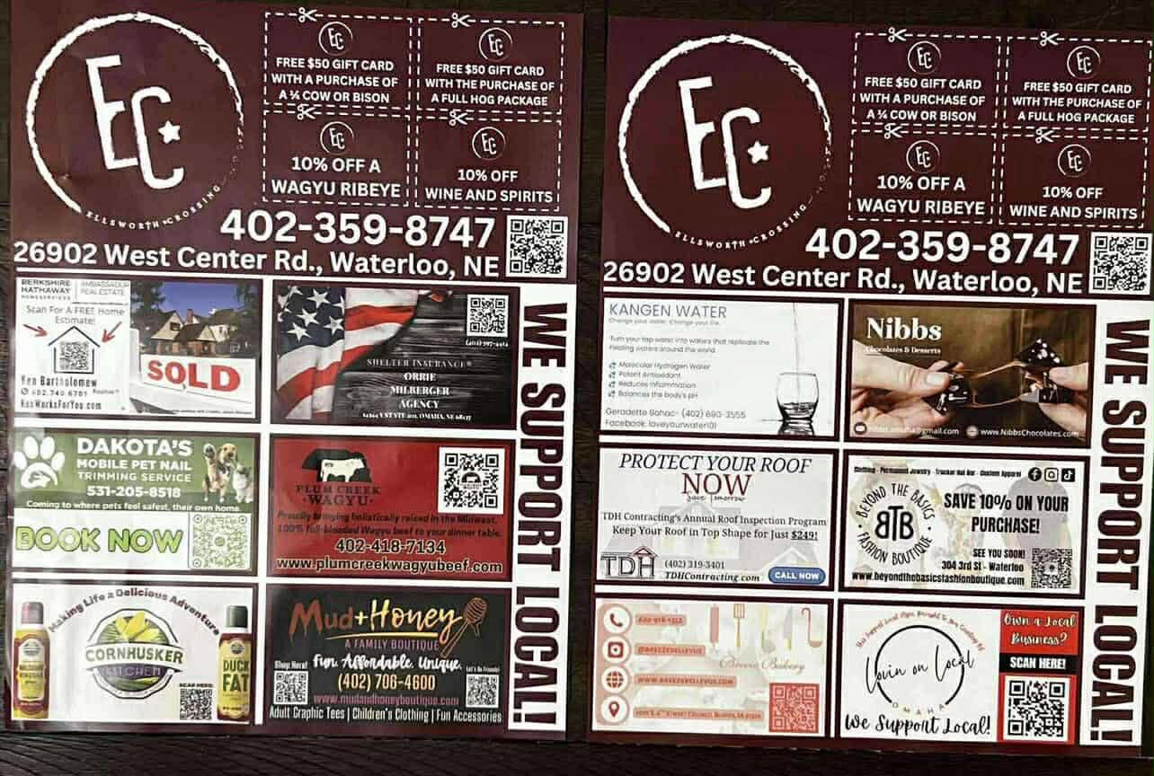Ellsworth Crossing Support Local Boards and Flyers