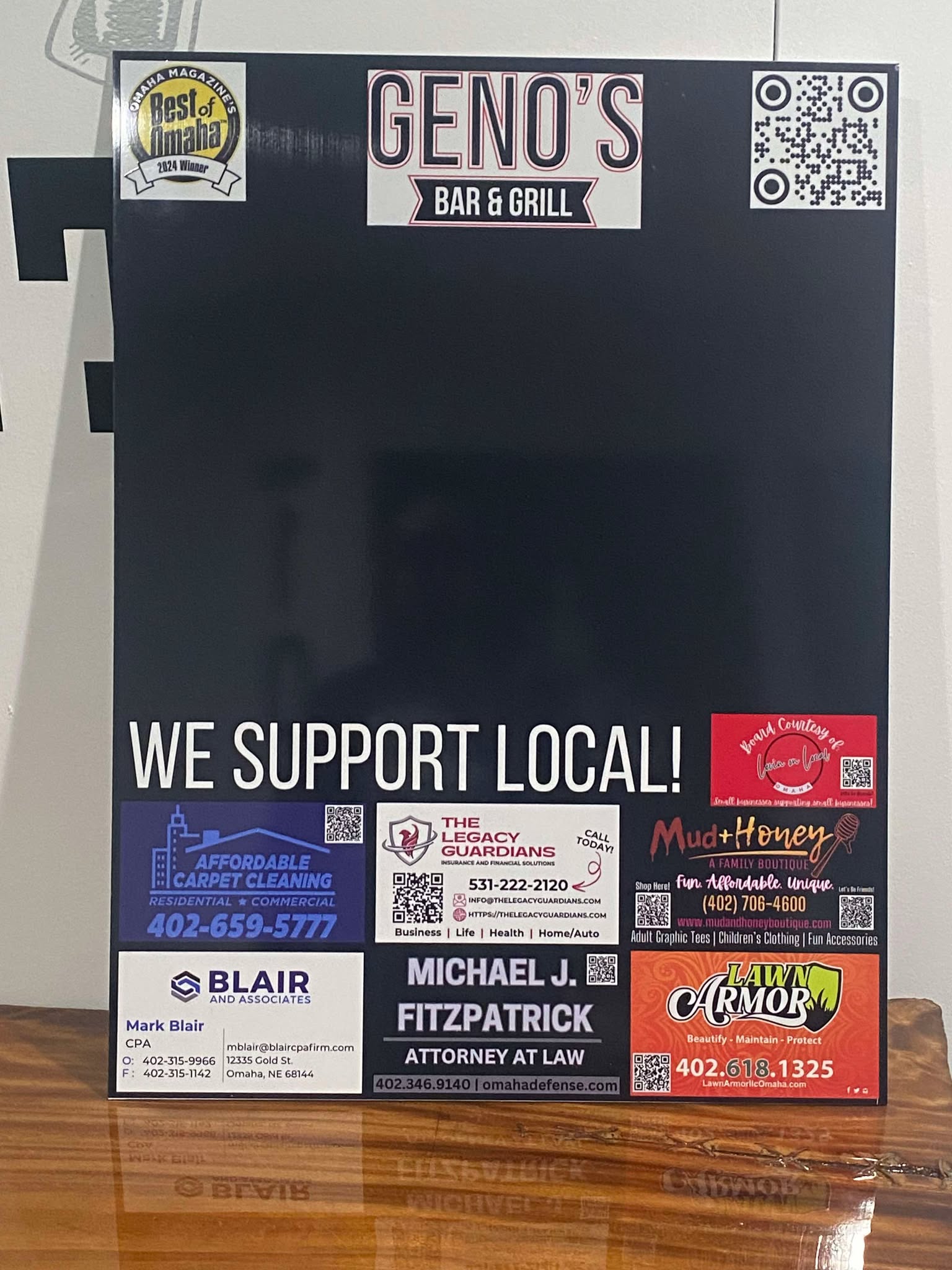 Geno's Support Local Board