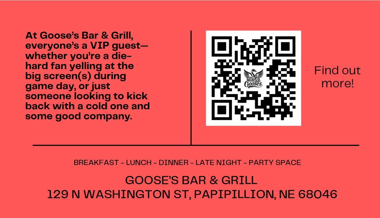 Goose’s Bar & Grill – Breakfast, Lunch, Dinner & Late‑Night in Papillion, NE
