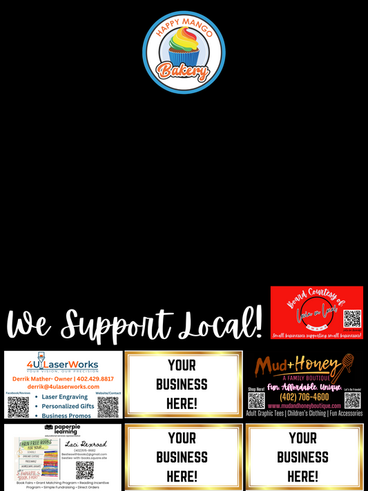 Support Local Board Ad Space- Happy Mango Bakery