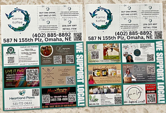 Karma Koffee Support Local Flyers