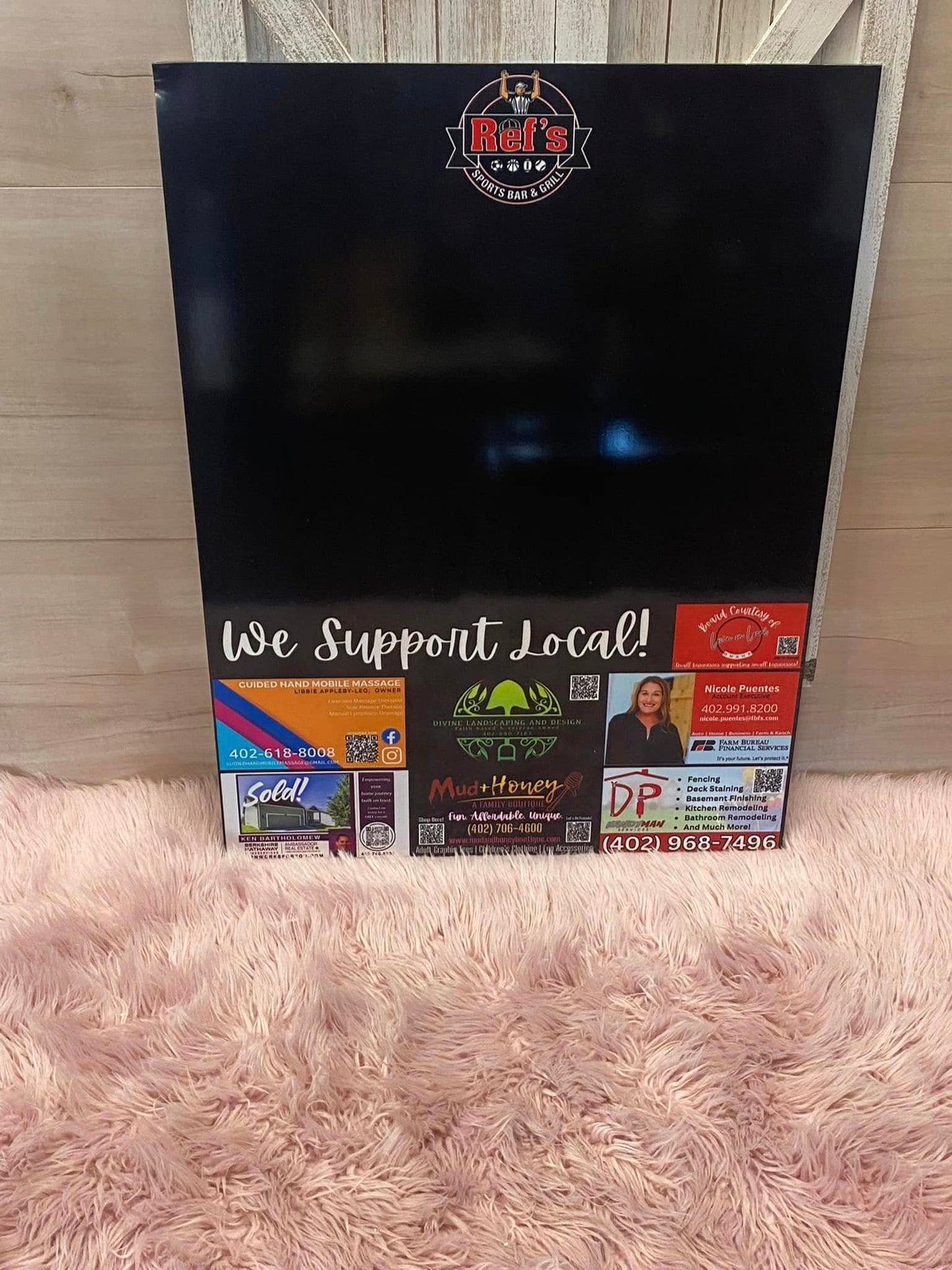Ref's Sports Bar & Grill Support Local Boards