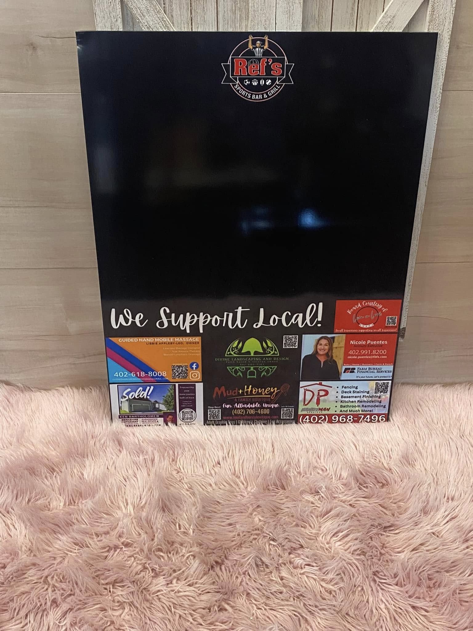 Ref's Sports Bar & Grill Support Local Boards